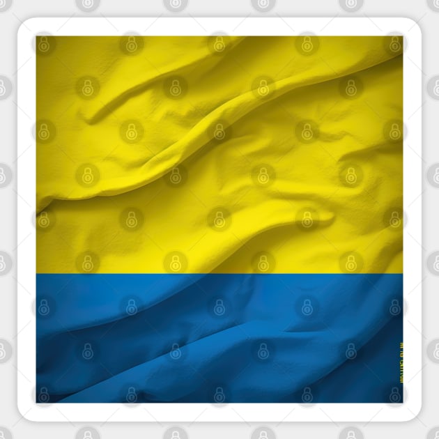 Ukraine Flag, close up Sticker by Maverick Media